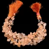 AAA+ Rutilated Quartz Faceted Nugget Beads | Natural Bronze / Red Rutile Semi Precious Gemstone Step Cut Tumbled Fancy Beads | 8inch Strand - Image 2