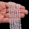 Raw Herkimer Diamond Quartz Clear 5mm-6mm Uncut Nuggets | 8inch Strand | Diamond Quartz Crystal Clear Gemstone Side Drill Beads for Jewelry - Image 3
