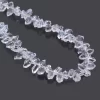 Raw Herkimer Diamond Quartz Clear 5mm-6mm Uncut Nuggets | 8inch Strand | Diamond Quartz Crystal Clear Gemstone Side Drill Beads for Jewelry
