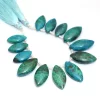 AAA+ Chrysocolla Gemstone Smooth Marquise Fancy Loose Beads | Natural Chrysocolla Semi Precious Gemstone Briolette Beads | 5" Strand
