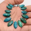 AAA+ Chrysocolla Gemstone Smooth Marquise Fancy Loose Beads | Natural Chrysocolla Semi Precious Gemstone Briolette Beads | 5" Strand - Image 2