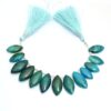 AAA+ Chrysocolla Gemstone 20mm-25mm Smooth Marquise Fancy Loose Beads | Natural Chrysocolla Semi Precious Gemstone Briolette Rare Beads