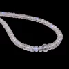 AAA+ Blue Fire Moonstone Gemstone 4mm-5.50mm Rondelle Faceted Beads | 13inch Strand | Natural White Rainbow Moonstone Gemstone Loose Beads - Image 4