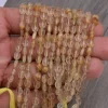 Gold Rutilated Quartz 6x4mm Oval Faceted Beads | Golden Rutile Handcut Beads | 13inch Strand | Natural Semi Precious Gemstone Oval Beads - Image 2