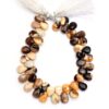 AAA Peanut Wood Gemstone Briolette Smooth Pear Beads | Natural Peanut Wood Jasper Semi Precious Gemstone 8x10mm Bead for Jewelry | 4" Strand - Image 2