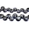 Star Galaxy Gemstone Briolette Smooth Heart Beads | Natural Star Galaxy Jasper Semi Precious Gemstone 10mm-12mm Bead for Jewelry | 8" Strand - Image 2