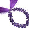 AAA+ Amethyst 7x10mm Pear Briolette Faceted Beads | Natural Amethyst Semi Precious Gemstone Loose Briolette Beads for Jewelry | 8inch Strand - Image 2
