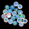 AAA+ Ethiopian Welo Opal 6mm Multi Fire Round Cabochon | Natural Ethiopian Opal Loose Gemstone Flat Back Cabochon | Welo Opal Gemstone Lot - Image 2