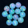 AAA+ Ethiopian Welo Opal 6mm Multi Fire Round Cabochon | Natural Ethiopian Opal Loose Gemstone Flat Back Cabochon | Welo Opal Gemstone Lot - Image 3
