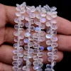 White Rainbow Moonstone 7x5mm Smooth Pear Briolettes | 5inch Strand | Natural Moonstone Blue Fire Semi Precious Gemstone Briolettes Beads - Image 3
