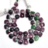 AAA+ Rare Ruby Zoisite 6x6mm Faceted Square Briolette Fancy Beads | Natural Ruby Zoisite Semi Precious Gemstone Loose Beads | 7inch Strand - Image 3