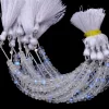 Blue Fire AAA+ Rainbow Moonstone Gemstone 6mm-8mm Rondelle Faceted Beads | 3.5inch Strand | White Rainbow Moonstone Gemstone Loose Beads - Image 2
