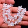 AAA+ White Rainbow Moonstone 7x10mm Pear Briolette Beads | 8inch Strand | Natural Blue Fire Moonstone Semiprecious Gemstone Briolettes - Image 3