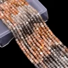 Natural AAA+ Moonstone 3D Cube Faceted Beads | Gemstone 4mm Fancy Beads | 13'' Strand | Multi Moonstone Gemstone Box Loose Beads For Jewelry