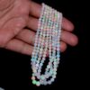 Natural AAA+ Ethiopian Welo Opal Fire Gemstone 3mm-6mm Round Smooth Beads | 18inch Strand | Ethiopian Opal Precious Gemstone Welo Opal Beads - Image 3
