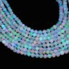 Natural AAA+ Ethiopian Welo Opal Fire Gemstone 3mm-6mm Round Smooth Beads | 18inch Strand | Ethiopian Opal Precious Gemstone Welo Opal Beads