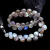 AAA+ Labradorite Moonstone 6mm-8mm Smooth Heart Briolette Beads | Natural High Quality Labradorite Fire Semi Precious Gemstone | 8" Strand - Image 2