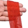 AAA+ Monalisa Stone 2mm-2.5mm Faceted Rondelle Beads | 13inch Strand | Red Monalisa Semi Precious Gemstone Loose Beads for Jewelry Making - Image 2