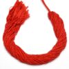 AAA+ Monalisa Stone 2mm-2.5mm Faceted Rondelle Beads | 13inch Strand | Red Monalisa Semi Precious Gemstone Loose Beads for Jewelry Making