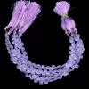 AAA+ Lavender Color Quartz 5mm-6mm Faceted Heart Briolette Beads | 7inch Strand | Lavender Hydro Quartz Heart Briolette Beads for Jewelry - Image 2