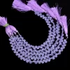 AAA+ Lavender Color Quartz 5mm-6mm Faceted Heart Briolette Beads | 7inch Strand | Lavender Hydro Quartz Heart Briolette Beads for Jewelry