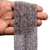 AAA+ Chocolate Moonstone 3mm Rondelle Faceted Beads | 13inch Strand | Natural Moonstone Semi Precious Faceted Gemstone Silver Coated Beads - Image 2