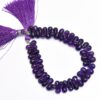 AAA+ Amethyst Gemstone Faceted Teardrop Briolette | 6x9mm to 7x10mm Beads 8inch Strand | Amethyst Semi Precious Gemstone Teardrop Briolette