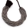 AAA+ Chocolate Moonstone 3mm Rondelle Faceted Beads | 13inch Strand | Natural Moonstone Semi Precious Faceted Gemstone Silver Coated Beads