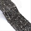AAA+ Natural Silver Cat's Eye 4mm Cube Faceted Beads | Rare Silver Cats Eye Gemstone Loose 3D Box Briolette Fancy Beads | 13inch Strand