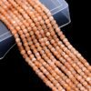 AAA+ Peach Moonstone 4mm-5mm Faceted Cube Briolette Beads | Natural Peach Moonstone Semi Precious Gemstone 3D Box Loose Beads | 13" Strand - Image 3