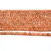 AAA+ Peach Moonstone 4mm-5mm Faceted Cube Briolette Beads | Natural Peach Moonstone Semi Precious Gemstone 3D Box Loose Beads | 13" Strand - Image 4