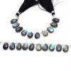 AAA+ Labradorite High Flash 9x13mm Faceted Pear Beads | Natural Labradorite Fire Semi Precious Gemstone Loose Briolettes for Jewelry Making - Image 4