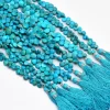 AAA+ Turquoise Briolette | 7mm-9mm Faceted Heart Beads 8inch Strand - 58 Carats | Natural Arizona Turquoise Gemstone Graduating Beads Layout - Image 3
