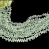 Natural Prehnite Gemstone Teardrop Smooth Beads | 8inch Strand | Green Prehnite Semi Precious Gemstone Loose Drops Beads for Jewelry Making