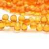 Citrine Color Quartz Faceted Teardrop Briolettes | 8inch Strand | Honey Citrine Hydro Quartz Gemstone Faceted Drops Beads for Jewelry Making