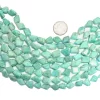 Amazonite Faceted Nugget Beads | AAA Amazonite Gemstone 12mm-16mm Step Cut Tumbled | Natural Semi Precious Gemstone Beads for Jewelry Making - Image 2