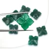 Green Onyx Flower Carving Beads | 9x9mm Gemstone Carving Flower | AAA Onyx Semi Precious Loose Gemstone Rare Flower Beads for Jewelry Making