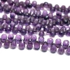 AAA+ Amethyst Color Quartz 7x5mm Faceted Teardrop Briolette | 7inch Strand | Amethyst Hydro Quartz Semi Precious Gemstone Drops Loose Beads