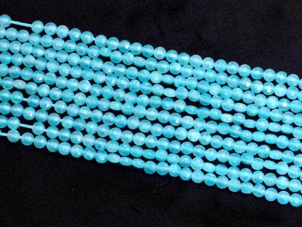 AAA+ Amazonite 4mm Briolette Coin Faceted Beads | 13inch Strand | Natural Amazonite Semi Precious Gemstone Loose Coin Briolette for Jewelry - Image 2