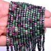 Natural AAA+ Ruby Zoisite Fancy 4mm Faceted Cube Briolette Beads | Ruby Zoisite Semi Precious Gemstone 3D Box Loose Beads | 13inch Strand - Image 2