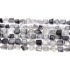 AAA+ Black Rutilated Quartz 6mm-8mm Faceted Nugget Beads | Natural Black Rutile Step Cut Tumbled Semi Precious Gemstone Beads | 7" Strand - Image 2