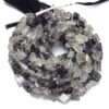 AAA+ Black Rutilated Quartz 6mm-8mm Faceted Nugget Beads | Natural Black Rutile Step Cut Tumbled Semi Precious Gemstone Beads | 7" Strand - Image 3