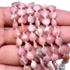 AAA+ Rhodochrosite Gemstone 8mm Faceted Heart Briolette Beads | Natural Rhodocrosite Semiprecious Gemstone Straight Drill Beads | 10" Strand - Image 2