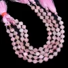 Rare Find- Pink Opal Gemstone 8mm Heart Briolette Faceted Beads | 8" Strand | Natural Peruvian Pink Opal Semi Precious Gemstone Loose Beads - Image 2