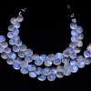 AAAA+ White Rainbow Moonstone 6mm-7mm Smooth Heart Briolette | 5inch Strand | Natural Blue Fire Moonstone Semi Precious Gemstone Beads - Image 5