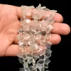 AAA+ Green Amethyst Faceted Nugget Beads | Natural Amethyst Semi Precious Gemstone Step Cut Fancy Tumbled Side Drill Beads | 8inch Strand - Image 2