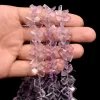 Natural AAA+ Pink Amethyst Faceted Side Drill Nugget Beads | Amethyst Semi Precious Gemstone Step Cut Fancy Tumbled Beads | 8inch Strand - Image 3