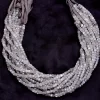 AAA+ Grey Moonstone 3mm-4mm Faceted Cube Briolette Beads | Natural Rare Moonstone Semi Precious Gemstone 3D Box Loose Beads | 13" Strand - Image 2