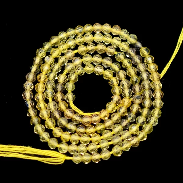 Multi Yellow Sapphire Precious Gemstone 2mm-3mm Micro Faceted Rondelle Beads | 13" Strand | Natural Yellow Sapphire Precious Gemstone Beads - Image 4