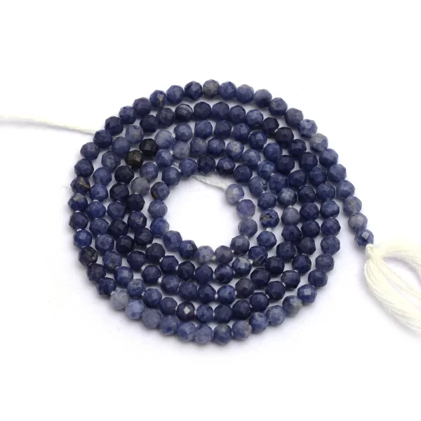 Multi Blue Sapphire 2mm-3mm Rondelle Micro Faceted Beads | 13inch Strand | Natural Blue Burmese Sapphire Precious Gemstone Loose Beads - Image 3